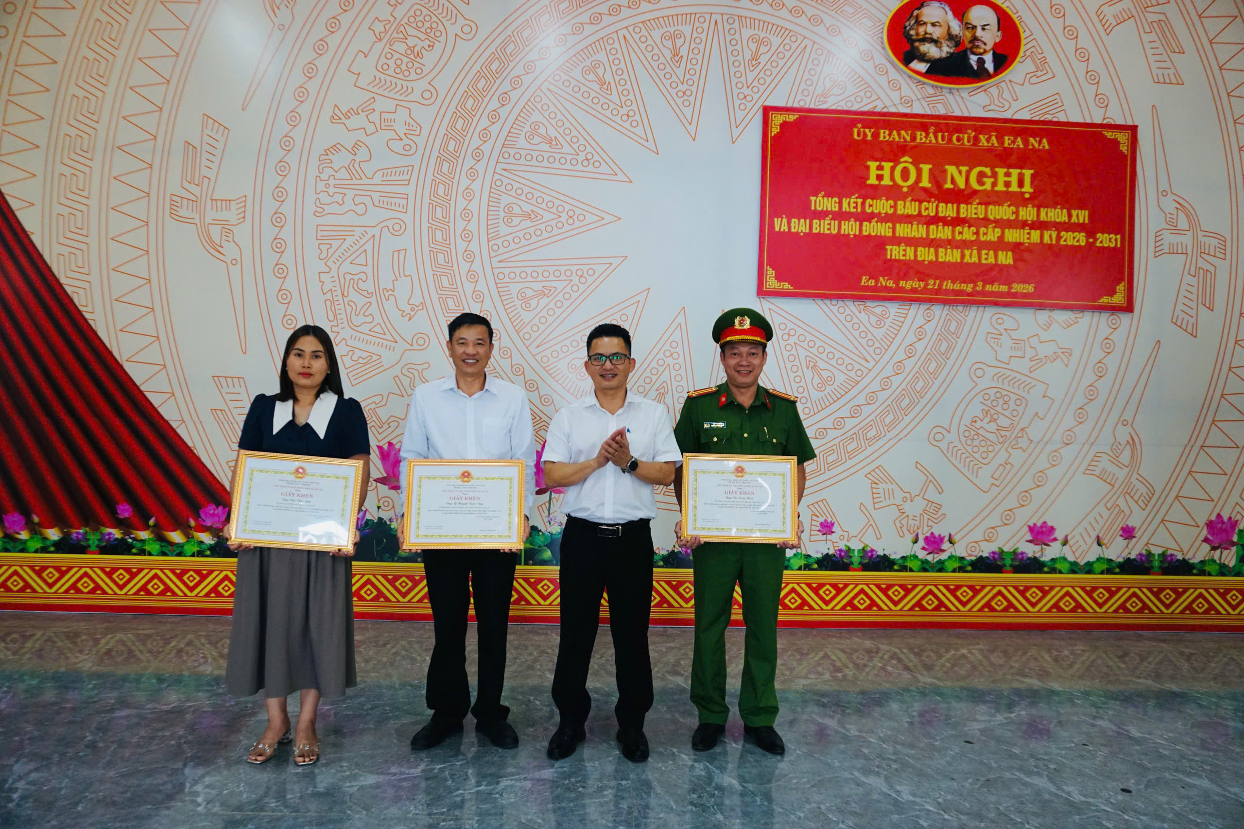 Ủy ban Bầu cử xã Ea Na tổ chức Hội nghị Tổng kết bầu cử đại biểu Quốc hội khóa XVI và đại biểu Hội đồng nhân dân các cấp nhiệm kỳ 2026 - 2031